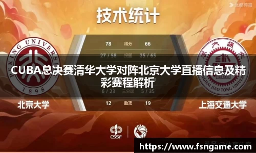 CUBA总决赛清华大学对阵北京大学直播信息及精彩赛程解析